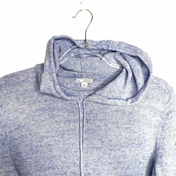 As New Gap Blue Marled Knit Hooded Sweater - Picture 2 of 8